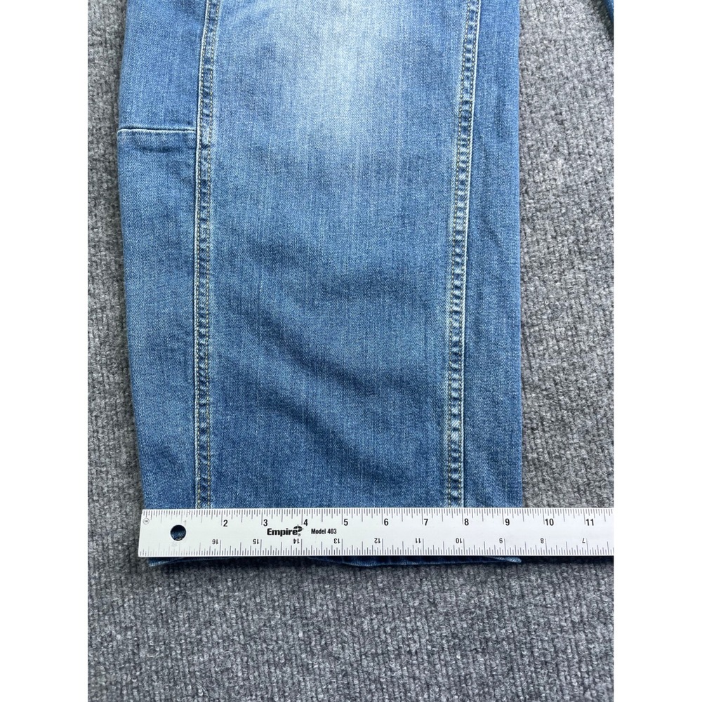 Pilcro barrel Wide Leg Jeans Women's 25 Blue Light Wash High Rise Seamed Denim - Picture 8 of 9